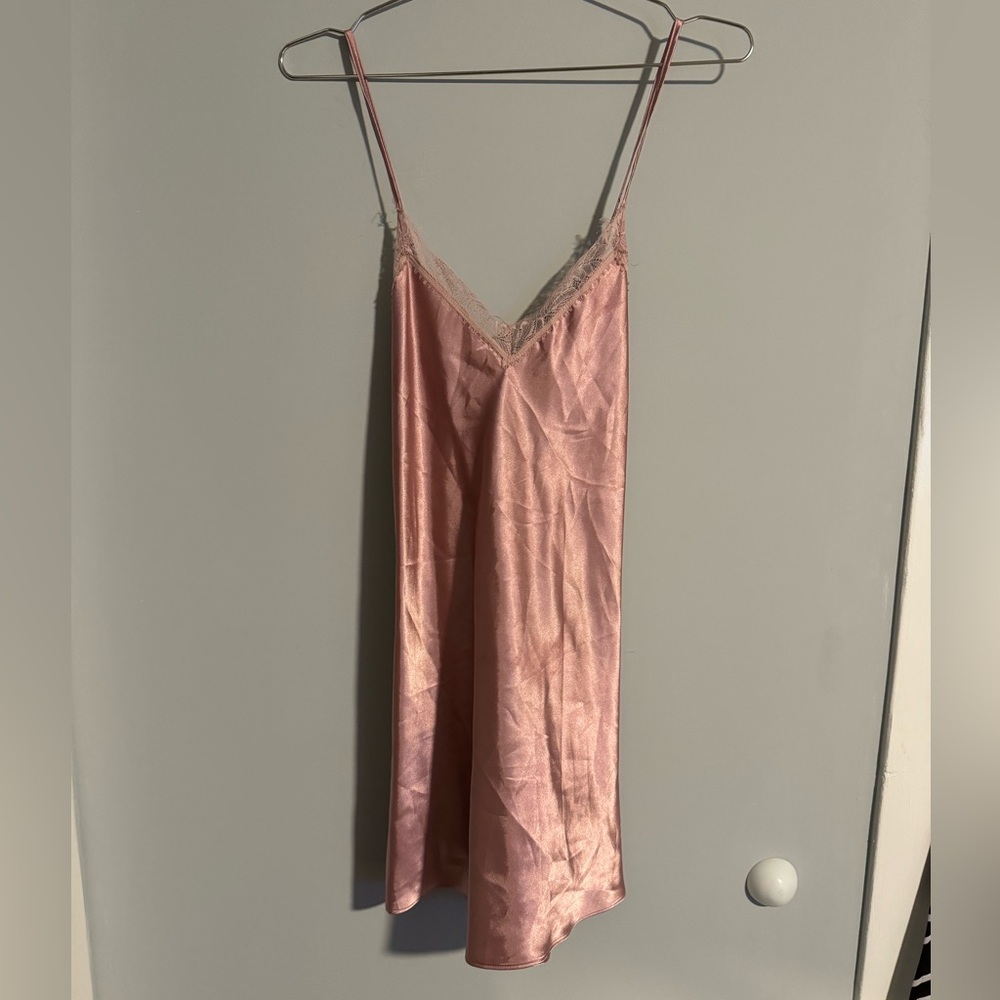 In Bloom Size S pink lace slip dress nightgown lingerie